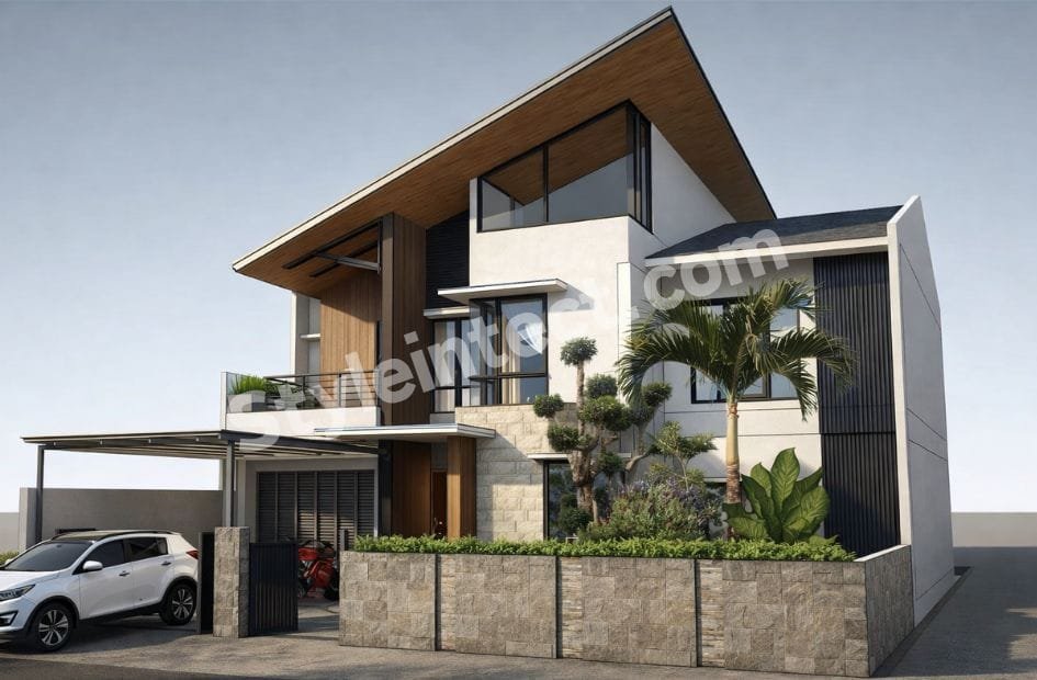 Affordable Architect Exterior Design – The Skyline Crest Modern Villa for Contemporary House Design