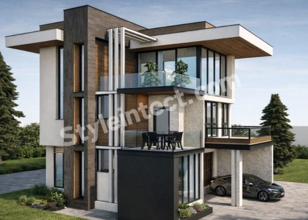 Affordable Architect Exterior Design for a Modern Three-Storey Luxury Home