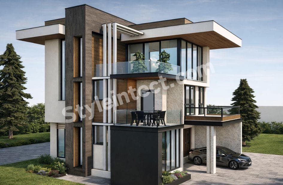 Affordable Architect Exterior Design for a Modern Three-Storey Luxury Home
