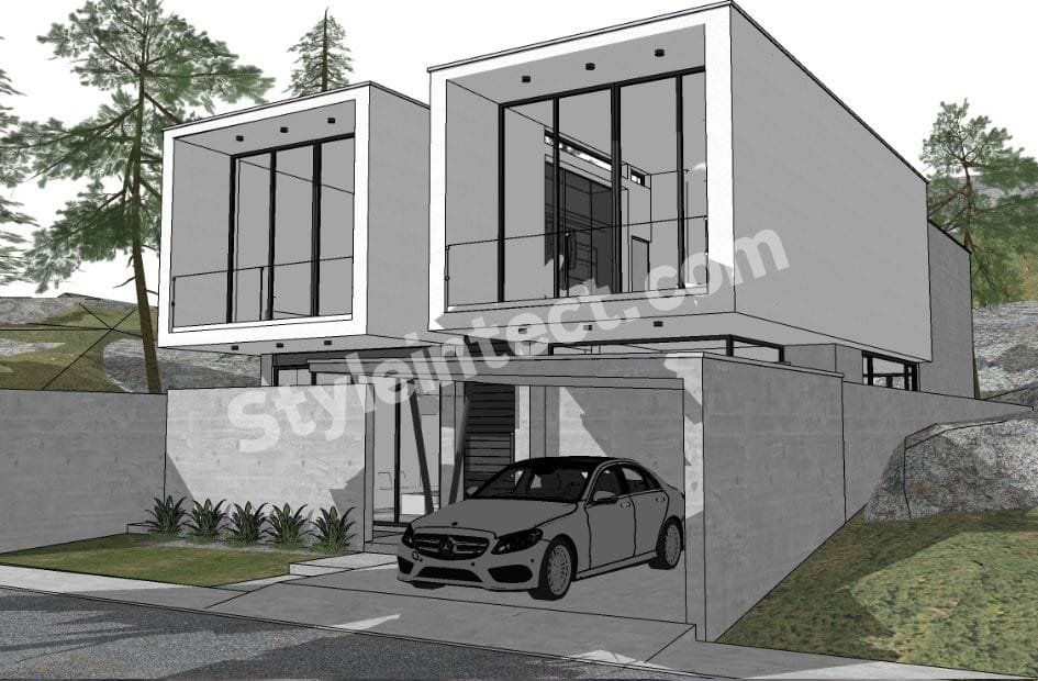 Affordable Architect Exterior Design – Nova Cube Villa | Modern Two-Storey House Exterior Design with Minimalist Luxury