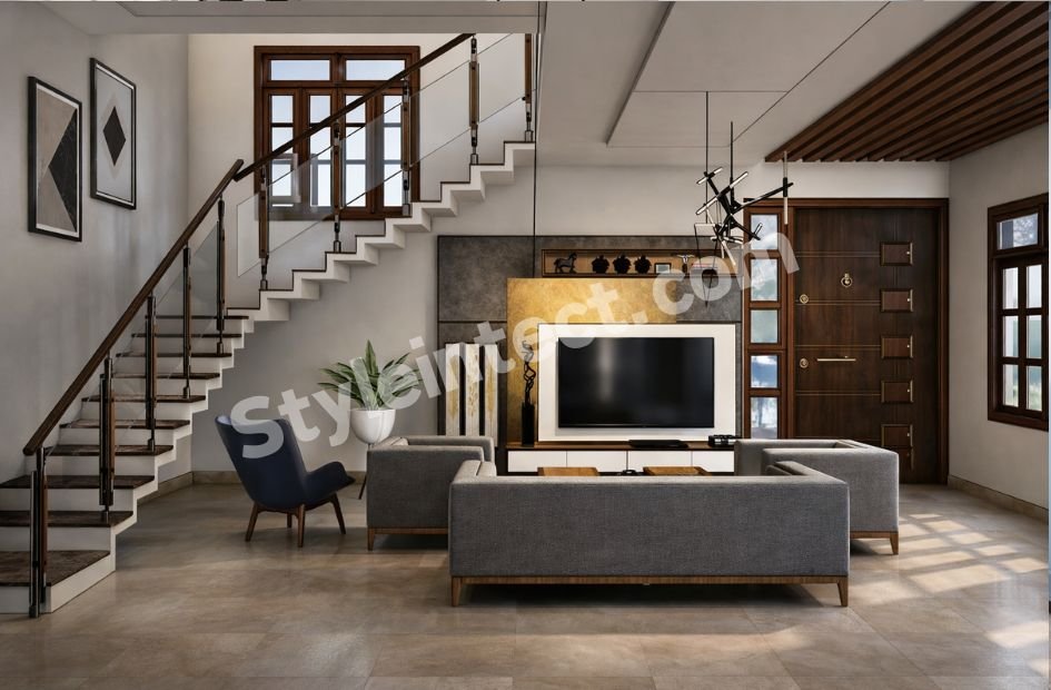 Modern Luxury Living Room Interior Design with Contemporary Architecture and Space Planning Ideas