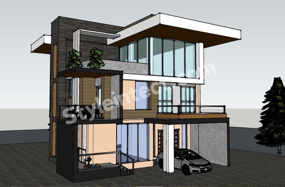 Affordable Architect Exterior Design for a Modern Three-Storey Luxury Home