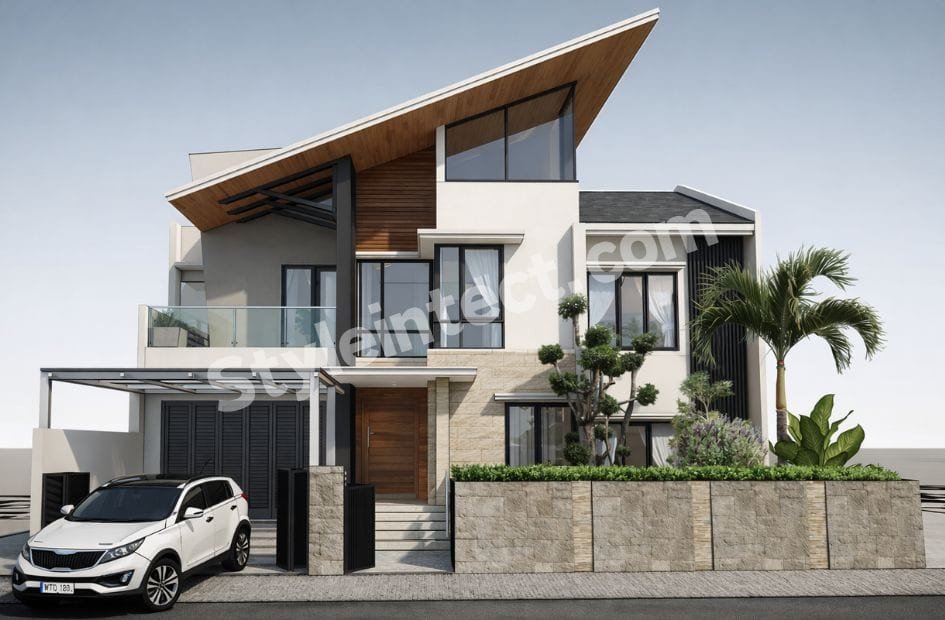 Affordable Architect Exterior Design – The Skyline Crest Modern Villa for Contemporary House Design