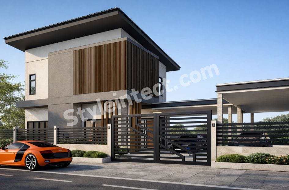 Affordable Architect Exterior Design – Horizon Crest Villa | Modern Luxury House Elevation & Contemporary Home Architecture
