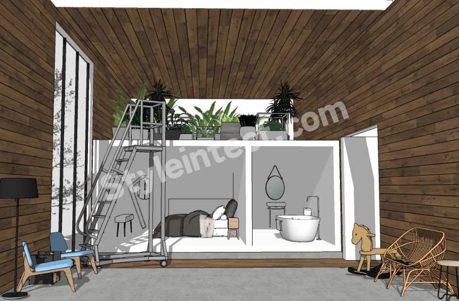 Modern Luxury Loft Bedroom Interior Design with Smart Space Planning and Contemporary Home Interior Solutions